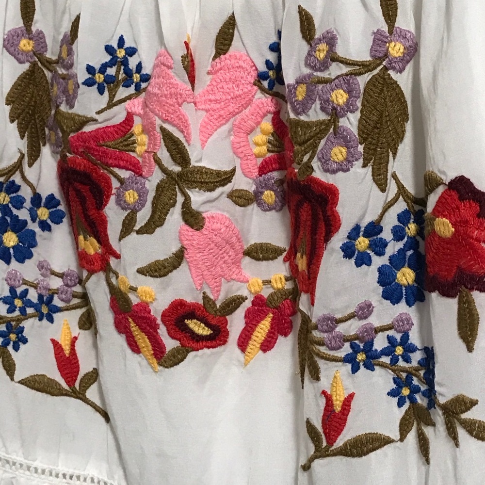 ✨SOLD✨Free People Ivory Sunbeams Mini Dress Size L - Picture 10 of 16